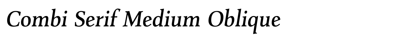 Combi Serif Medium Oblique image